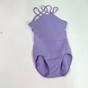 Cleo Harper Swimsuit Women's 6 Lilac Criss Cross Back One Piece Swimwear